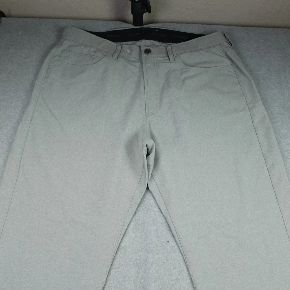 Bonobos Golf Pants Mens 36x32 Gray Recycled Polyester Casual Performance